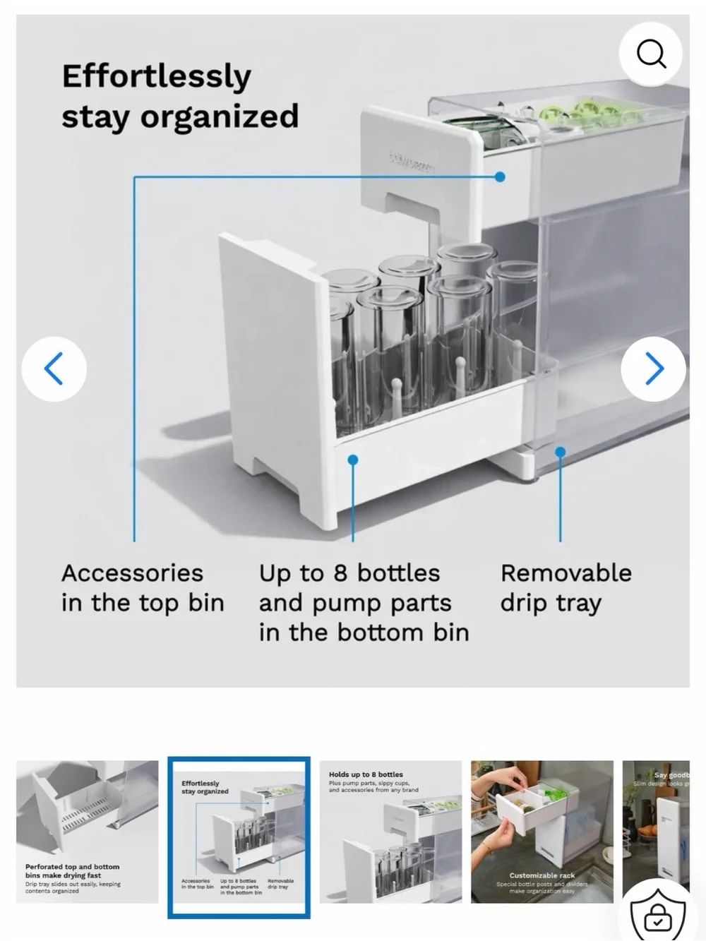 Baby Brezza drying rack and organizer